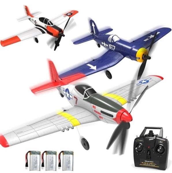 EPP 400mm P51D MustangF4U CorsairT28 Trojan 4Ch 24G 6Axis Gyro Avião iniciante com estabilizador Xpilot RTF RC Plane 2111027860831