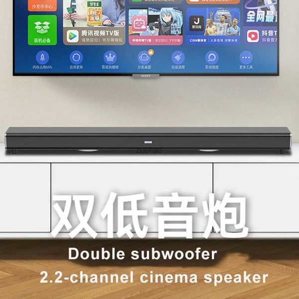 Altoparlanti da scaffale Home Theater TV Soundbar con doppio subwoofer Altoparlante Bluetooth wireless Centro audio multifunzione Lunghezza 99 mm Parete eco