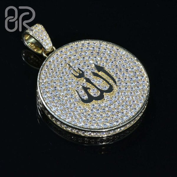 Gioielli di design Vendita calda Hip Hop S925 VVS Moissanite all'ingrosso Islam Allah Collana Pendenti Ciondolo in argento placcatura oro personalizzato