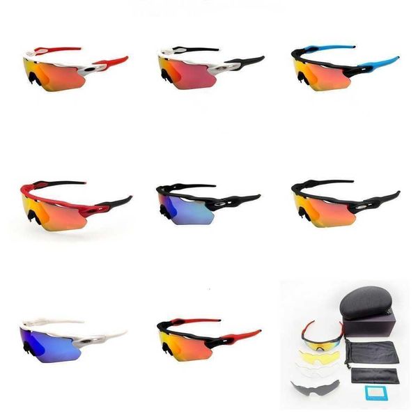 Fahrradbrillen, Mountainbike-Sportbrillen, Outdoor-Brillen für Männer und Frauen, Sonnenbrillen, Fahrradbrillen mit Etui, polarisierte Mehrfachlinsen, EV-Anzug
