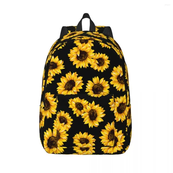 Mochila Daisy Flor para Homens Mulheres Adolescente High School Business Daypack Laptop Computador Sacos de Lona Presente