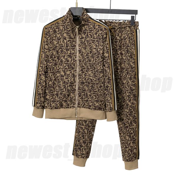 tute da uomo firmate europee tute da donna occhi di lusso autunno vestito sportivo con cerniera cardigan patchwork pantaloni a righe di colore geometria vestiti sportivi