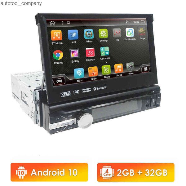 Novo 1din rádio do carro 7 polegada toque mirrorlink android 10 player subwoofer mp5 player autoradio bluetooth câmera de visão traseira gravador fita