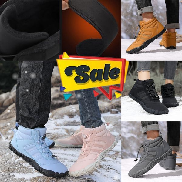 Marca de inverno dos homens botas táticas à prova dwaterproof água tênis de couro quente sapatos de neve botas de trabalho ao ar livre homem caminhadas botas eur35-48