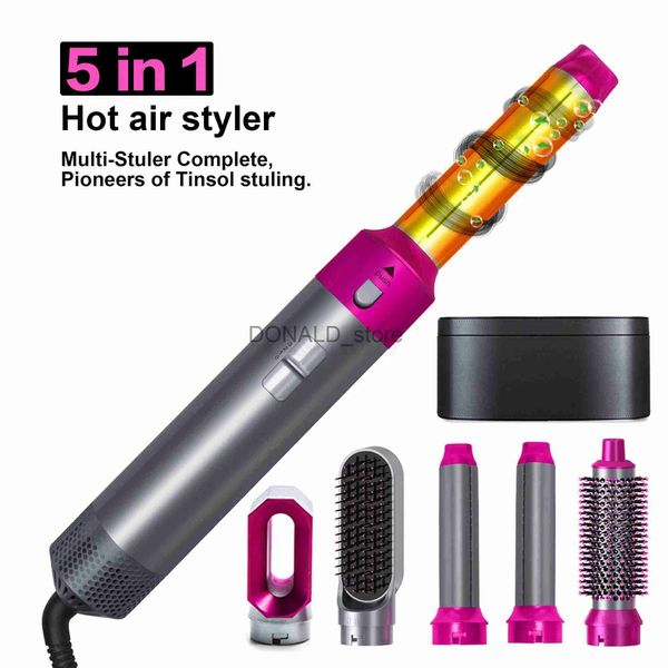 Asciugacapelli elettrico Nuovo Asciugacapelli Multi Hair Styler 5 in1 Ferro arricciacapelli Piastra per capelli con spazzola per capelli Asciugacapelli per asciugacapelli Capelli Multi Styler J0119