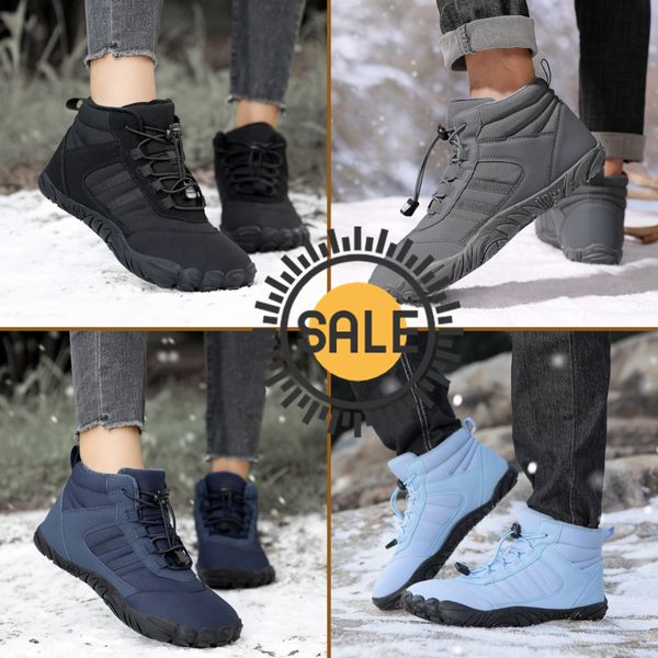 Botlar Marka Erkek Kış Kar Botları Su geçirmez deri spor ayakkabılar sıcak erkek botları açık erkek yürüyüş botları iş ayakkabıları boyutu 35-48