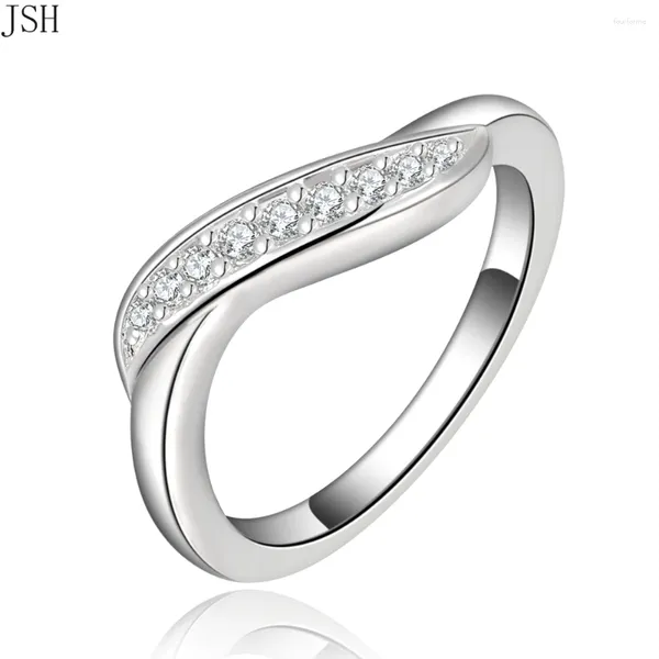 Cluster Ringe Whosale Preis Schöne 925 Silber Ring Kristall Edle Mode Hochzeit Frauen Dame Schmuck CZ Zirkon