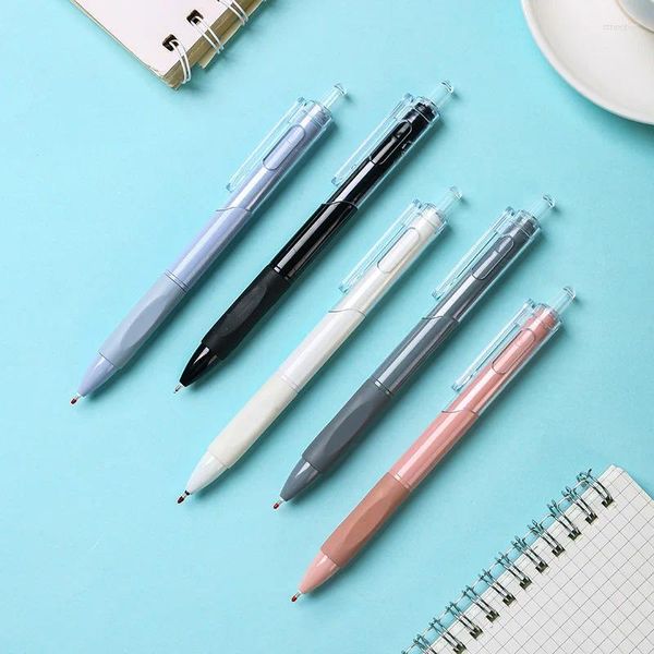 Set di penne unisex da 20 pezzi di materiale scolastico con punta da 0,5 mm, penne bianche piccole. Premi la domanda sul pennello modello semplice