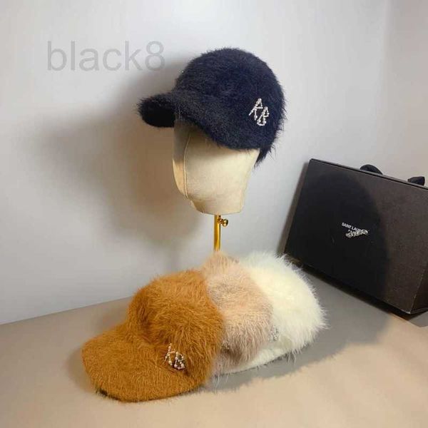 Бейсбольные кепки Дизайнерская плюшевая кепка-утконос с хвостиком Kezha, зимняя модная и теплая, плюшевая вязаная бейсболка, полый цилиндр из пряжи 3OBH