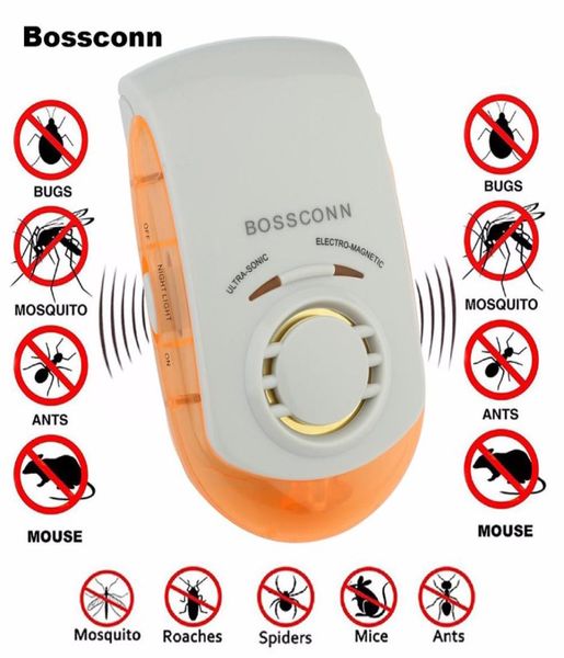 EUA Plug Eletrônico Ultrassônico Repelente de Mosquitos Rato Repelente de Mosquitos Assassino Rato Barata Inseto Ratos Aranhas Controle de Pragas4786873