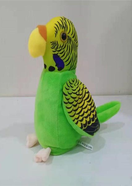 Brinquedo de papagaio falante elétrico, bonito, registro de fala, repetições, asas acenando, pássaro eletrônico, brinquedo de pelúcia, sem sh, presente para crianças 5260542