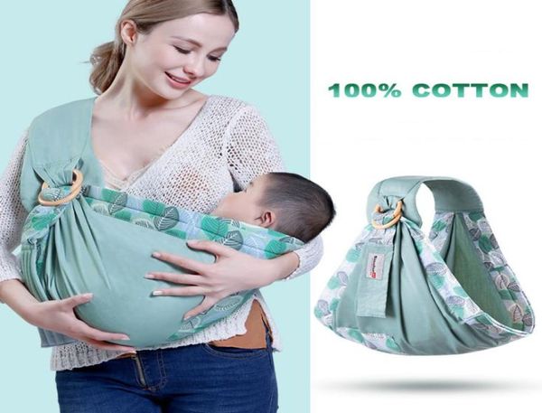 Ergonomische Känguru-Tragetasche für Neugeborene, mit Ring, Baby-Stofftasche, Kindertrage, Säuglingswickel, Vorderseite, Saugen, Stillen, Füttern, 100 % Baumwolle