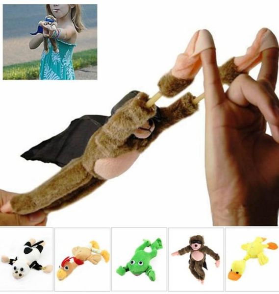 Macaco voador brinquedos frango pato sapo vaca gritando estilingues divertidos pelúcia sd5562119932