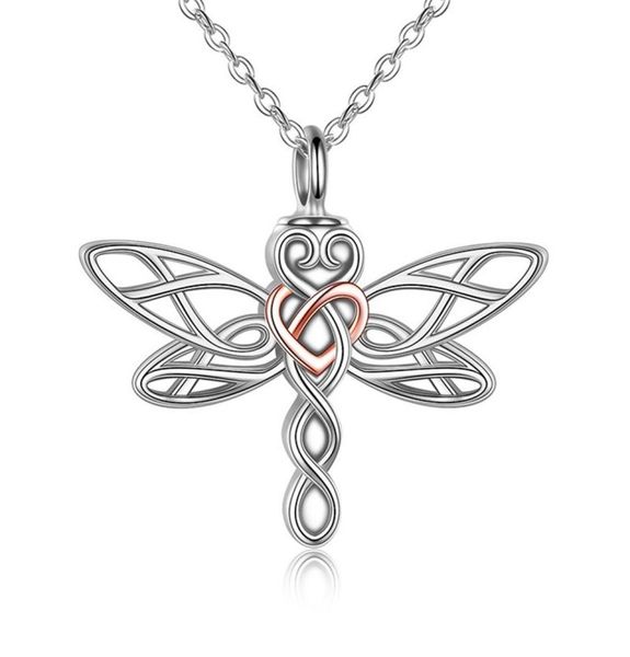 Kolye Kolyeler Dragonfly Urn Kolye Küller için Keepsake Takı Kadınlar2213035