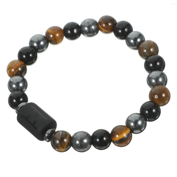 Charm-Armbänder, Obsidian-Stein, Perlenarmband, Perlen, für Männer und Frauen, handgefertigte Geschenke, Handgelenk, Yoga, Unisex-Schmuck