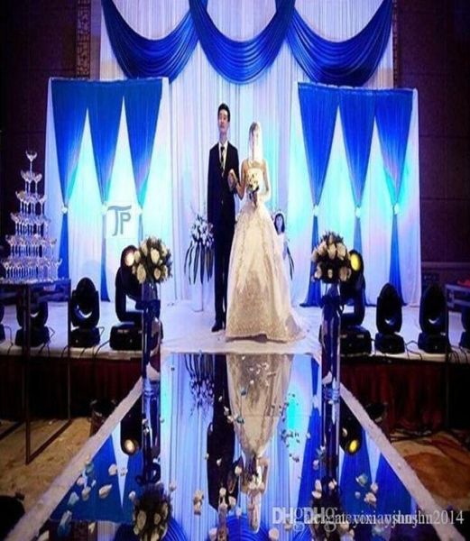 25 M per lotto 1 m di larghezza argento specchio di plastica tappeto corridore corridoio per centrotavola di nozze di moda decorazioni forniture consegna DHL3061152