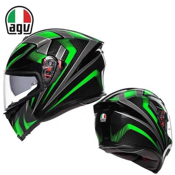 Full Face Open Car Fan Chen Agv Ks Motorradhelm Dual Lens Anti Fog Vollhelm Sportwagenhelm Motorradausrüstung Vier Jahreszeiten Atmungsaktiv XL2Z