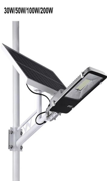 Straßenlaterne, LED-Solar-Straßenlaterne, 30 W, 50 W, 100 W, 200 W, Straßenbeleuchtung außerhalb, wasserdicht, IP65, mit Solarpanel für Straße, Straße, Garde9820714