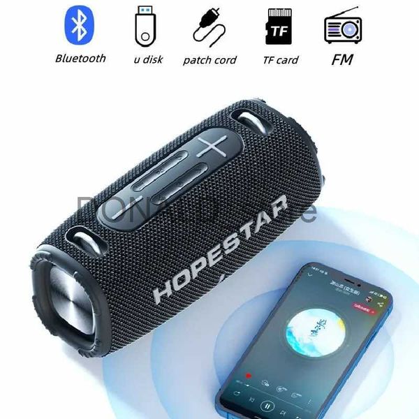 Портативные колонки Hopestar H50 Портативный беспроводной Bluetooth-динамик Мощная музыкальная шкатулка Наружный бас-динамик Высококачественная система объемного звучания J240117