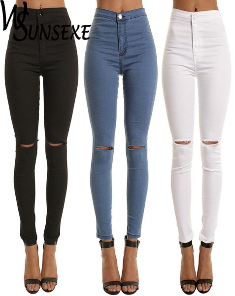 Женские джинсы 039s, летние стильные белые узкие рваные женские джеггинсы, крутые джинсовые брюки с высокой талией, капри, женские черные повседневные3988767