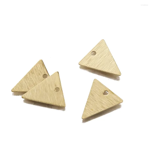 Ciondoli 20 pezzi triangolo in ottone placcato oro metallo geometrico piatto per orecchini fai da te collana bracciale artigianato creazione di accessori