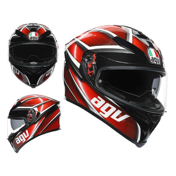 Full Face Open Car Fan Chen Agv Ks Motorradhelm Dual Lens Anti Fog Vollhelm Sportwagenhelm Motorradausrüstung Vier Jahreszeiten Atmungsaktiv 3PWT