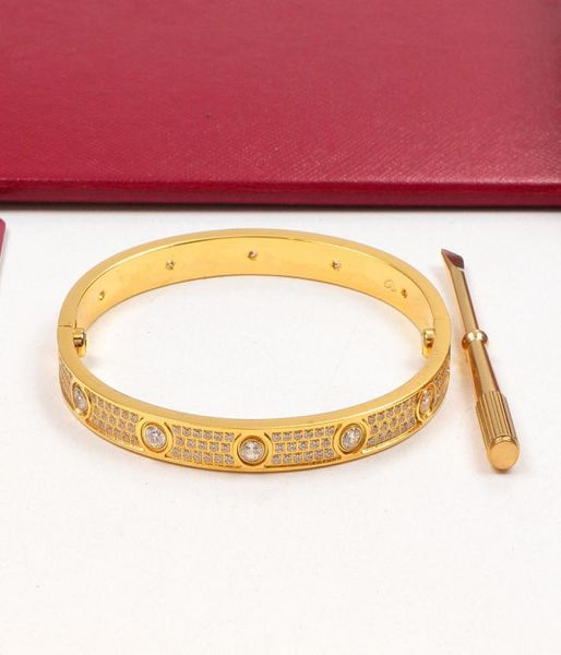 Moda Uomo Donna Bracciale con diamanti Braccialetti di design Acciaio inossidabile 316L No Fade Abito casual Uomo Bracciali in oro Economici 9888134