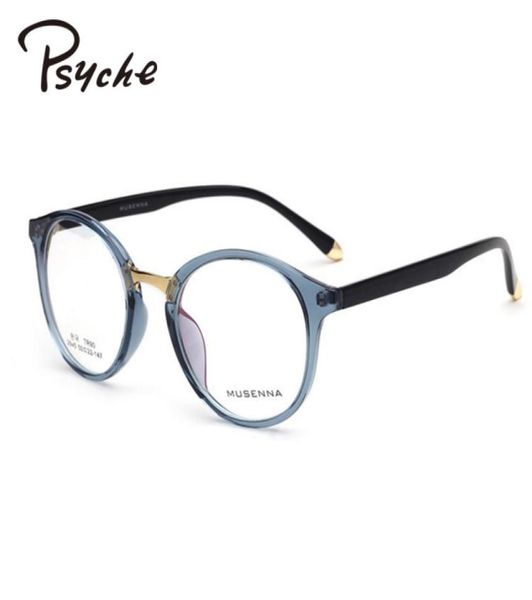 Tutta PSYCHE Plain Occhiali da lettura ultraleggeri Montatura rotonda per occhiali da donna Occhiali da vista vintage leopardati da uomo Oculos Gra1518924