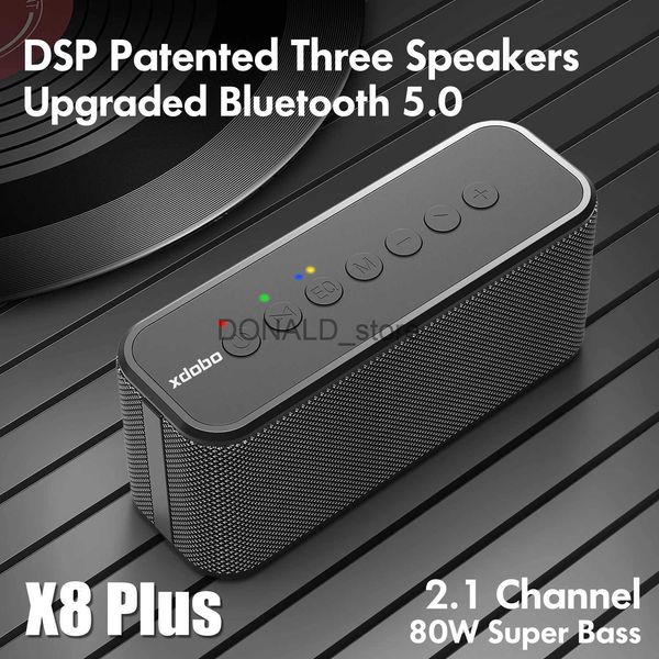 Altoparlanti portatili XDOBO X8 Plus Altoparlante Bluetooth wireless portatile da 80 W Soundbar BT5.0 Power Bank TWS Subwoofer Batteria 10400 mAh Lettore audio J240117