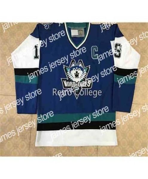 College Hockey Wears Nik1 Quebec Nordiques 19951996 Pro Wolf 19 Джо Сакик 21 ПИТЕР ФОРСБЕРГ Белая хоккейная майка с прошивкой Cus1404643