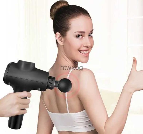 Massageadores elétricos Fascia gun massageador muscular para atletas relaxarem e restaurarem a profundidade com poderoso bastão de massagem vibratória YQ240117