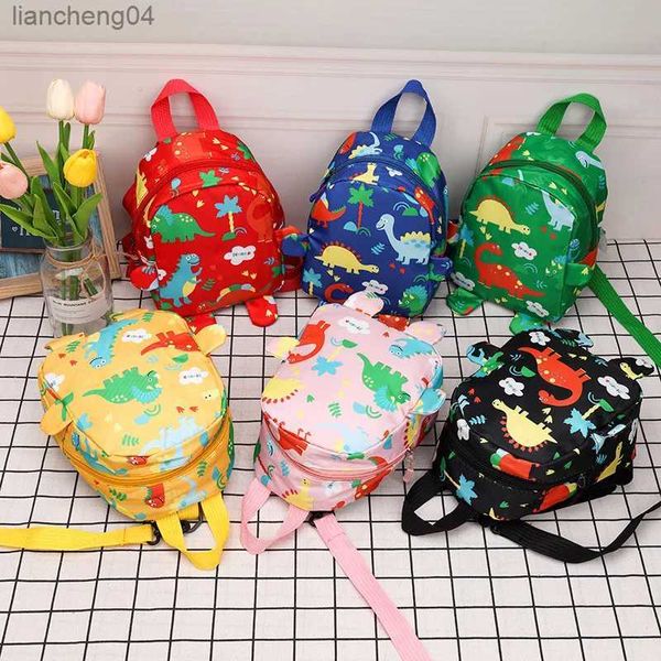 Bolsas dos desenhos animados do bebê arnês de segurança mochila bonito dinossauro criança anti-perdido saco para menino menina crianças mochila crianças sacos de livro