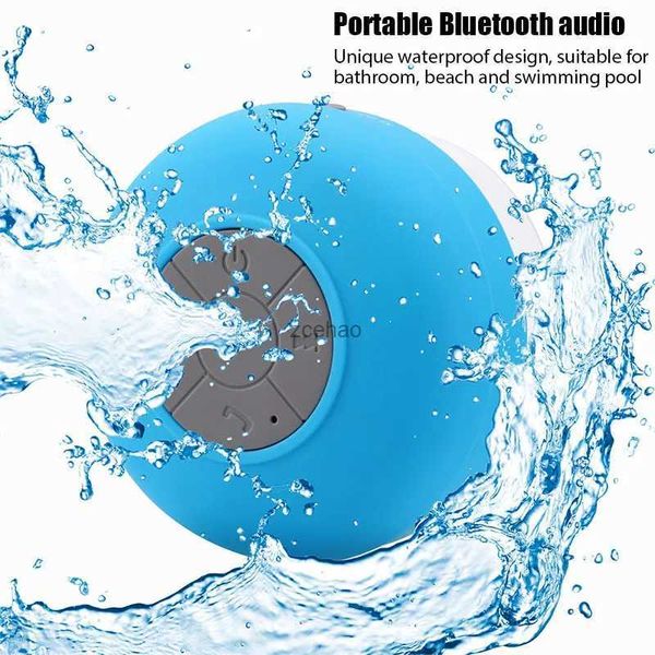 Alto-falantes de estante Mini alto-falante Bluetooth à prova d'água para banheiro Áudio sem fio Alto-falantes para chuveiro Luz RGB para telefone Soundbar Alto-falante para carro sem fio
