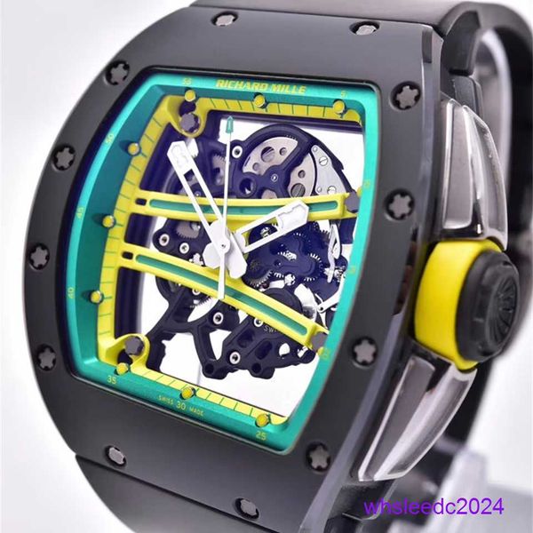 RichardMiler RM61-01 Orologi da uomo Orologio meccanico automatico YOHAN BLAKE Runway Orologio in ceramica nera HB QFPN