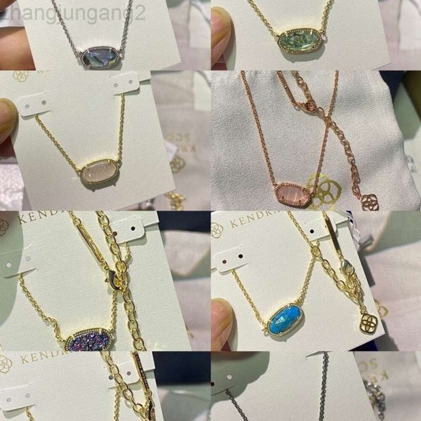 Designer Kendras Scotts Neclace Jóias Corrente de Singapura Elegância Oval Colar k Colar Feminino Colar Feminino Colar como um presente para o amante