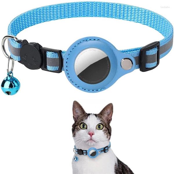 Coleiras de cachorro anti-perdido rastreador localizador colar airtag pet breakaway reflexivo gatinho com suporte de etiqueta de ar