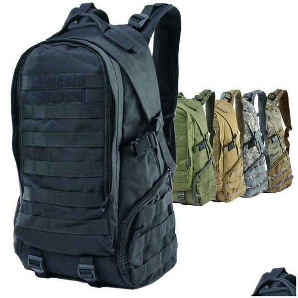 Wandern Taschen Männer Outdoor Survival Rucksack Cam Rucksäcke 900D Wasserdichte Sport Shoder Tasche Taktische Jagd 27L Drop Lieferung Dhzrh