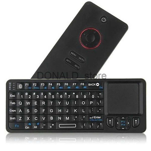 Tastiere Mini tastiera wireless da 2,4 Ghz con combinazione mouse touchpad e telecomando portatile per Android TV Box IPTV HTPC PC J240117