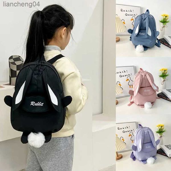 Bolsas de coelho bonito mochilas animais design meninas crianças mochila do jardim de infância coelho saco do bebê com orelhas meninas escola livro mochila