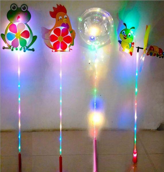 BAMBINI LED cartoon mulino a vento giocattoli colorati girandola luci notturne Fiore cane animale domestico bambini giocattolo per bambini ragazzi ragazze ventola ruota partito decorati5600258