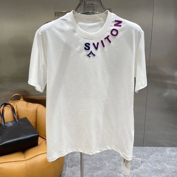 Designer maschile unisex maschile a manica corta in cotone limpasto lettere hip hop street wear v casual top t-shirt size m-3xl