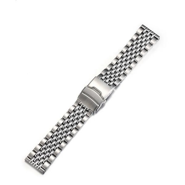 Bracciale con cinturino per orologio in acciaio inossidabile argento 20MM 22MM con perline di riso adatto per SKX007 Dive 240116