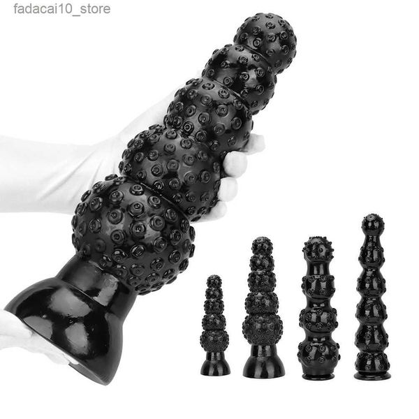 Outros itens de beleza de saúde Oversize Anal Dildos Big Butt Plug Anal Play G Spot Estimular Anus Dilator Beads Masturbator Próstata Massagem Para mulheres Q240117