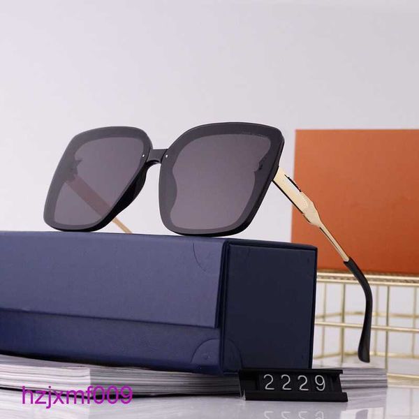 HIII Güneş Gözlüğü Tasarımcı 2229 Marka Erkek Kadınlar Ayna Klasik Yuvarlak Sunglasse UV400 Gözlük Metal Altın Çerçeve Güneş Gözlükleri Polaroid Cam lens