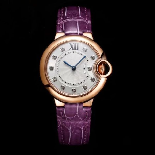 Relógio mecânico feminino diamante 18K ouro safira de alta qualidade casual negócios olho de peixe couro de crocodilo acabamento requintado relógio automático de luxo