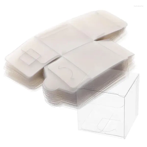 Geschenkverpackungsboxen, durchsichtige Box, Süßigkeitenbevorzugung, Kunststoff, transparent, Würfelverpackung, Partyverpackung, Leckerli, Hochzeit, PVC-Geschenke, Kuchen