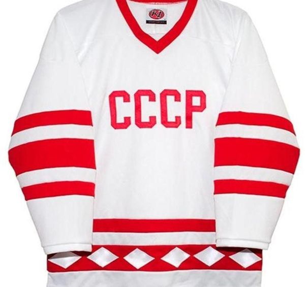 RERA Männer echtes, voll besticktes russisches 1980 CCCP Hockey-WEISS-Trikot 100-Sticktrikot oder benutzerdefiniertes Jersey mit beliebigem Namen oder Nummer 7836138