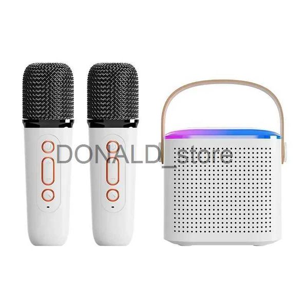 Altoparlanti portatili Y1 Macchina per karaoke Altoparlante portatile Bluetooth 5.3 2 Microfoni wireless LED Musica Ritmo Luce Casa Famiglia Cantante J240117