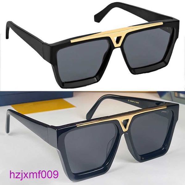 Occhiali da sole STCR Evidenza di design Z1503W Mens Black o Nero Acetato Front anteriore Z1502E con lettere incise sui motivi dell'obiettivo lungo BL