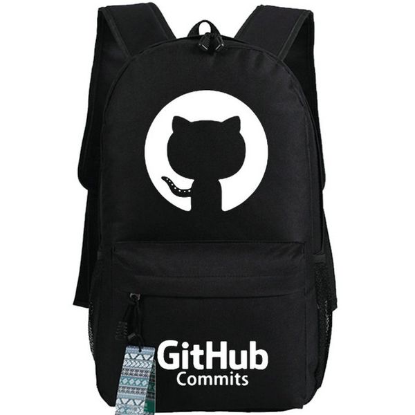 Рюкзак Github Commits Day Pack Hello World школьная сумка Программист Рюкзак с принтом Спортивная школьная сумка Открытый рюкзак